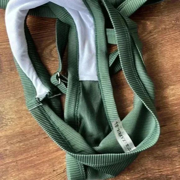 ZAFUL One Shoulder Textured Ribbed Bikini Set - Picture 8 of 8